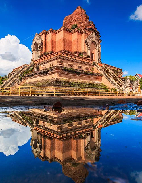 Wat Chedi Luang-tempel in Chiang Mai, Thailand (Azië)